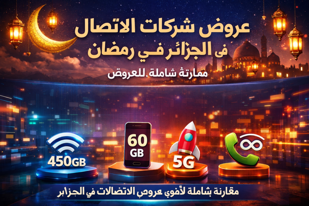 عروض رمضان 2026 في الجزائر: منافسة قوية بين موبيليس وجازي واوريدو واتصالات الجزائر